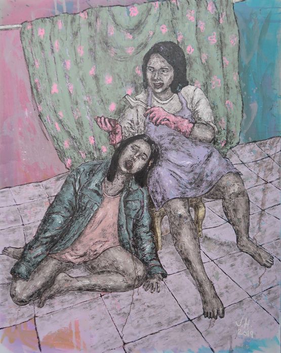 Thorough Cleaning by Johanna Helmuth contemporary artwork Painting