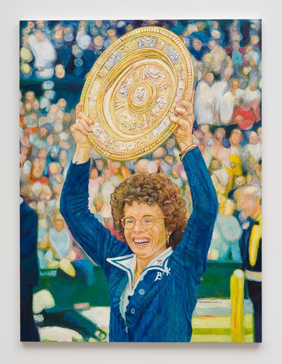 Billie Jean King Wimbledon 1975 by Keith Mayerson contemporary artwork Painting