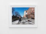 Woman and Dog walking across West Avenue 2020.5.10 by Liu Xiaodong contemporary artwork painting print