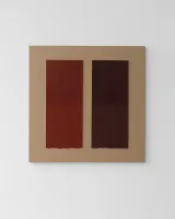 November Colour Chart No.5 India Red 192 Caput Mortuum Violet 263 by Lucinda Burgess contemporary artwork mixed media
