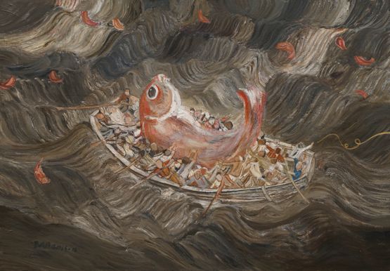 Big Fish by Duan Zhengqu contemporary artwork Painting