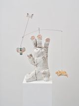 Cat Great Tit Butterfly and Mouse by Donghoon Rhee contemporary artwork sculpture