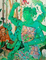 Durga  Balance on earth by Franziska Fennert contemporary artwork painting