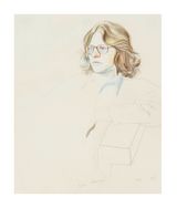 Gary Farmer by David Hockney contemporary artwork drawing works on paper