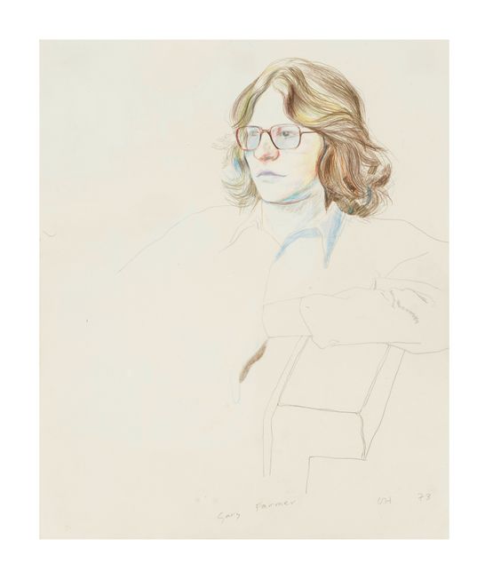 Gary Farmer by David Hockney contemporary artwork Works on Paper