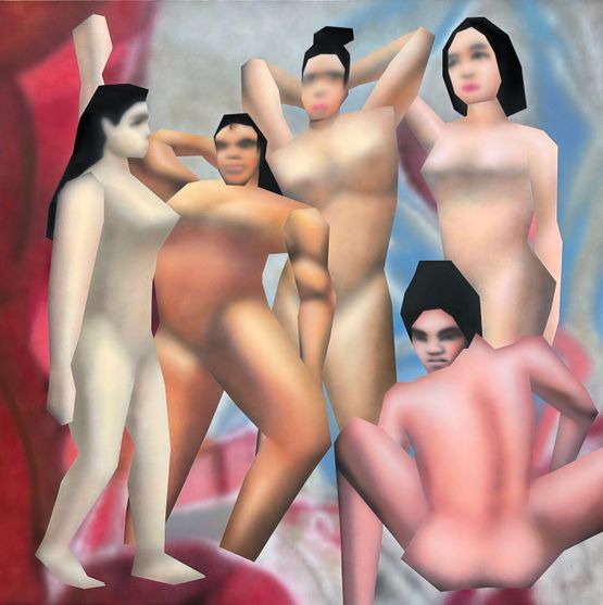 Les Demoiselles dPlaystationtwo by Gao Hang contemporary artwork Painting