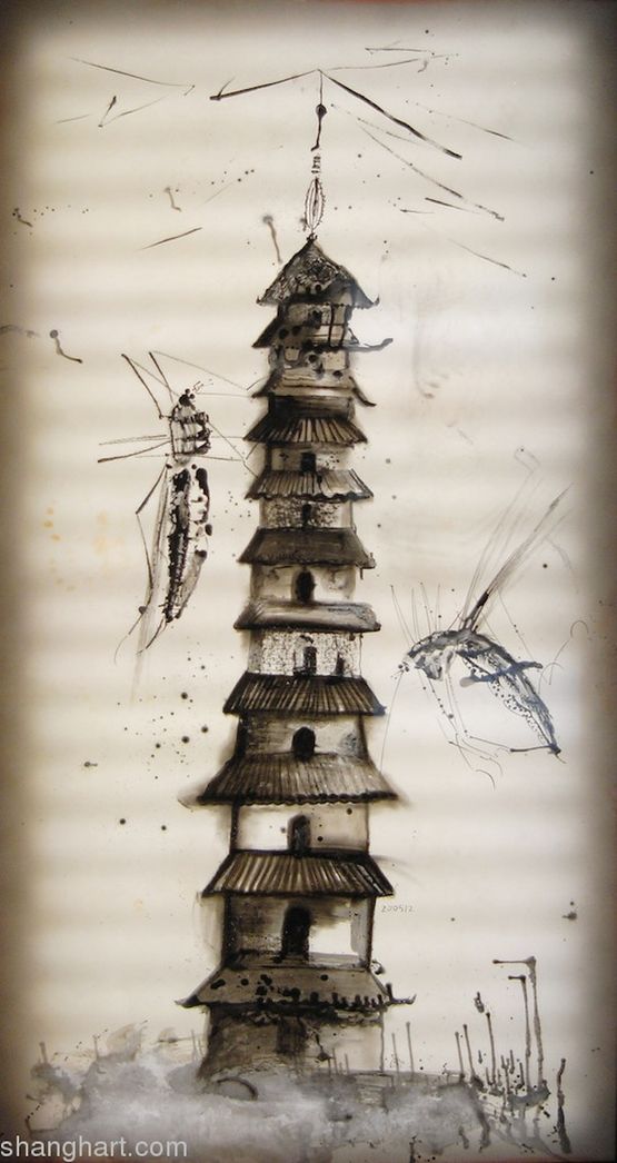 Insects archaeology No.3 by Sun Xun contemporary artwork Painting
