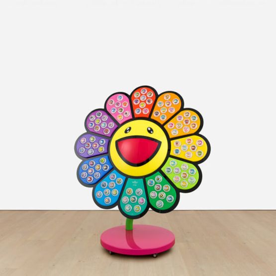 Jellyfish Eyes  e-ma Flower Stand Happy Rainbow by Takashi Murakami contemporary artwork Sculpture