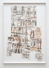 Preliminary Plan for Terminal The Observer Leaves Her Stationary Post by Chris Reinecke contemporary artwork works on paper