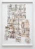 Preliminary Plan for Terminal The Observer Leaves Her Stationary Post by Chris Reinecke contemporary artwork Works on Paper