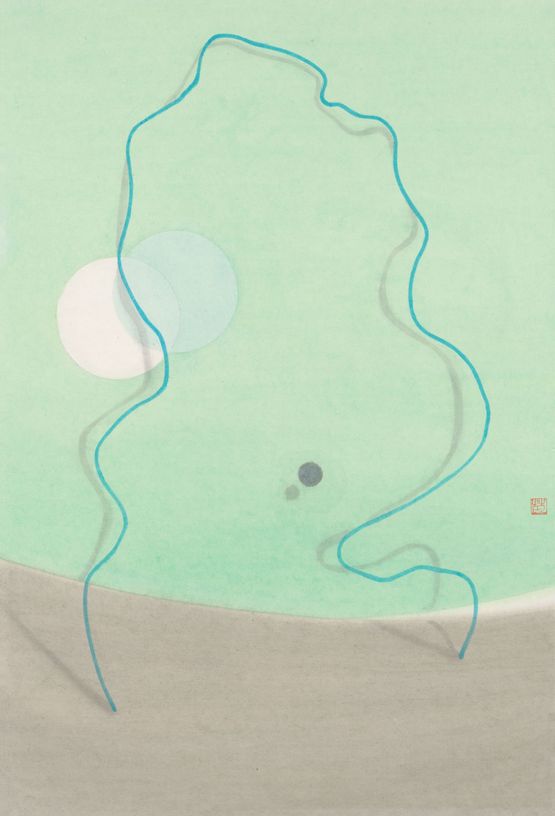 Floating Colors Floating Ink -2 by Miao Hanwen contemporary artwork Works on Paper