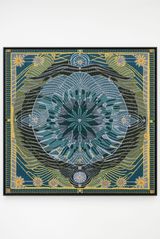 Fern flower by Yelena Popova contemporary artwork textile