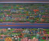 Sleeping Fear and Sleepless Ancestors by Jyothi Basu contemporary artwork painting