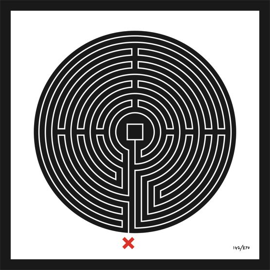 Labyrinth 142 Bank by Mark Wallinger contemporary artwork Sculpture