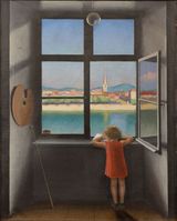 Fensterausblick View from a Window by Niklaus Stoecklin contemporary artwork painting