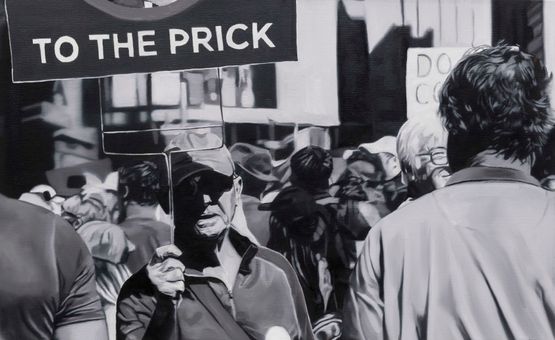 Favipiravir Series - Protest I by Alpin Arda Bagck contemporary artwork Painting