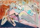 My energetic body and the aliens that visit it while Im dialled into the rolling heavens by Jedda-Daisy Culley contemporary artwork Painting