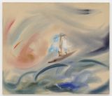Love boat sailing by Sophie Von Hellermann contemporary artwork painting