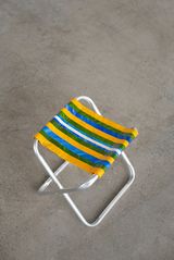 Fishermans Stool Alfredo Volpi from the Camouflages series by Cildo Meireles contemporary artwork painting sculpture