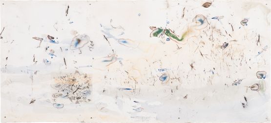 Mallee Drift  desert wind by John Wolseley contemporary artwork Painting