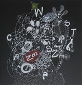 Huuuuuuum ZA ZA ZA  Tourbillon cosmique C.R.P.S.M. S.P.R.T. by Ernest Duku contemporary artwork drawing painting photography works on paper
