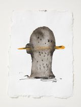Headcase working drawing 11 by Julia Morison contemporary artwork works on paper
