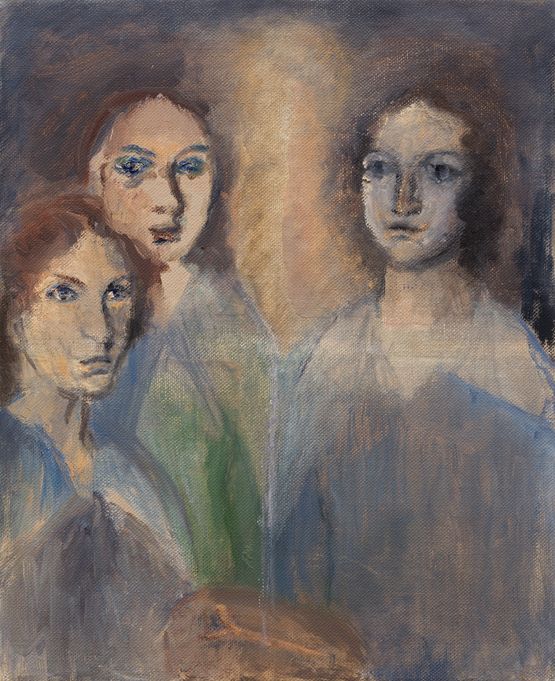 The Bronte Sisters After Branwell Bronte by Celia Paul contemporary artwork Painting