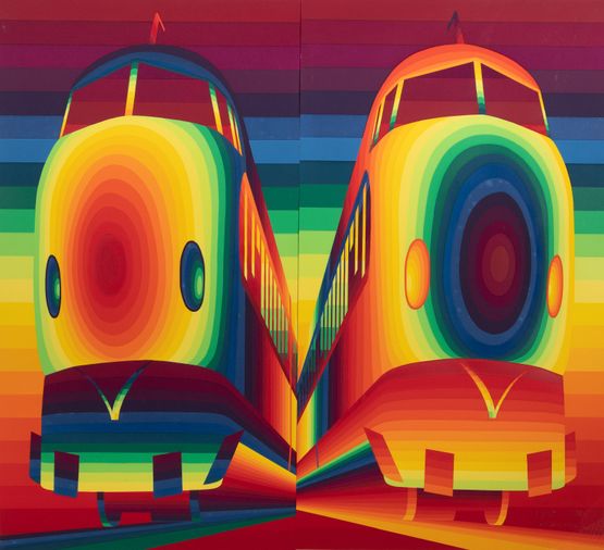 Bullet Train BV-R by Ay-O contemporary artwork Works on Paper