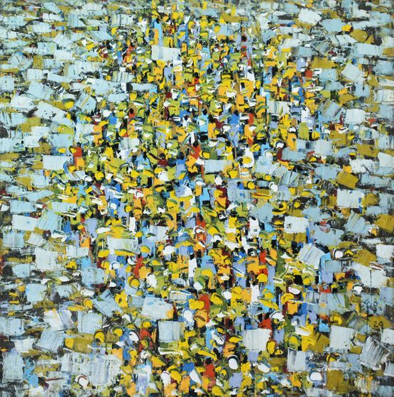 Market Place HSE 2420 by Professor Ablade Glover contemporary artwork Painting
