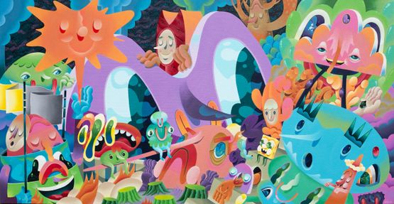 Jumpa Di Linimasa by Hendra Hehe Harsono contemporary artwork Painting