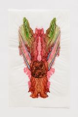 Rorschach Watercolours with Armored Dress by Faith Wilding contemporary artwork works on paper
