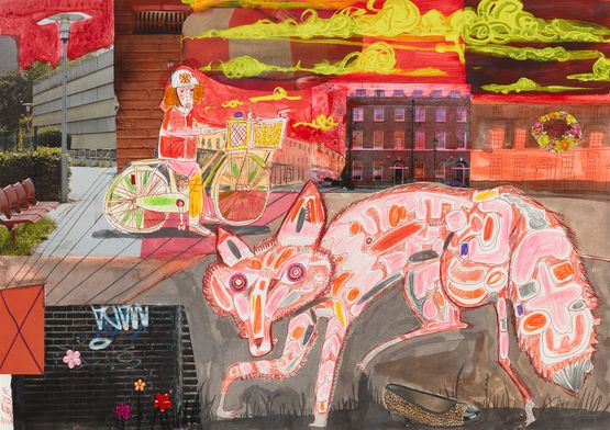 Urban Fox 1 by Grayson Perry contemporary artwork Painting