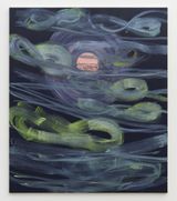 Moon Crazy 8 Green Clouds by Ann Craven contemporary artwork painting