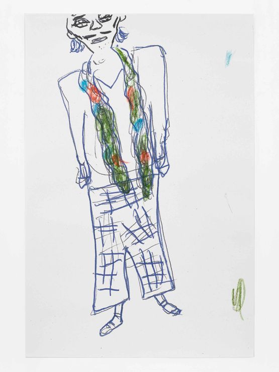 Scarf by Rose Wylie contemporary artwork Painting
