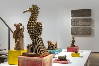 Contemporary art exhibition Johan Creten Far removed from the numbing speed at Almine Rech London United Kingdom