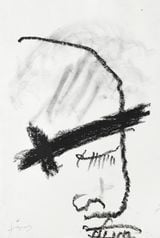Perfil by Antoni Tapies contemporary artwork works on paper