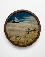 Untitled Sailboat And Beach by Frank Walter contemporary artwork painting