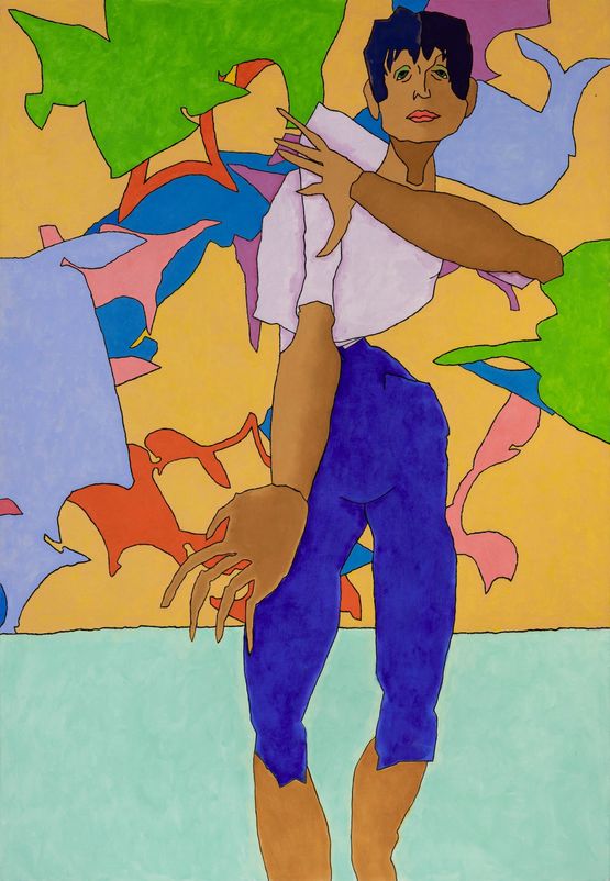 Untitled Portrait by Harold Cohen contemporary artwork Painting