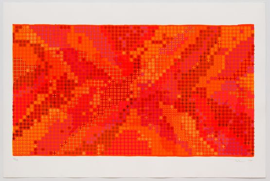 Appearance of Crosses 2007-B-06 by Ding Yi contemporary artwork Print