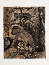Untitled from the BlackWhite Animals series by Wanda Pimentel contemporary artwork works on paper