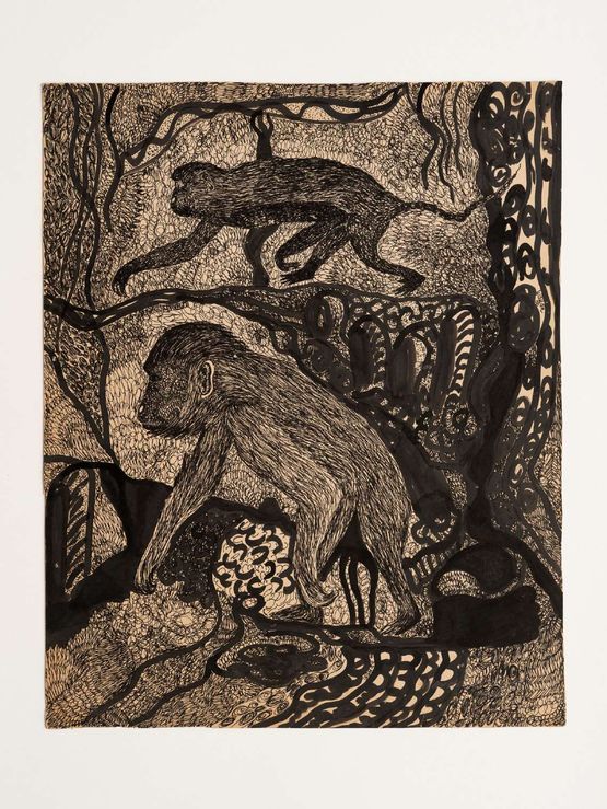Untitled from the BlackWhite Animals series by Wanda Pimentel contemporary artwork Works on Paper
