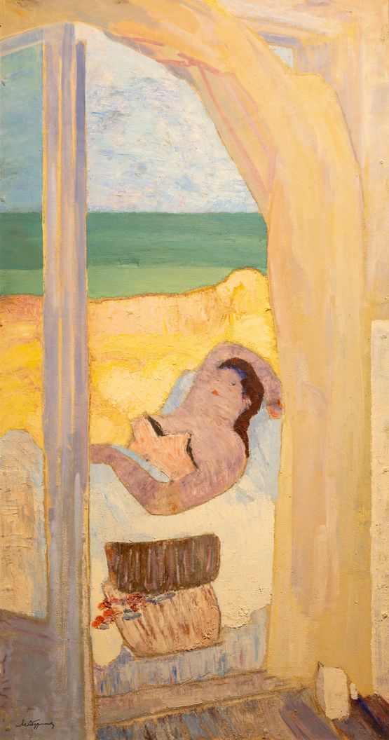 Morning on the Balcony by Mikayil Abdullayev contemporary artwork Painting