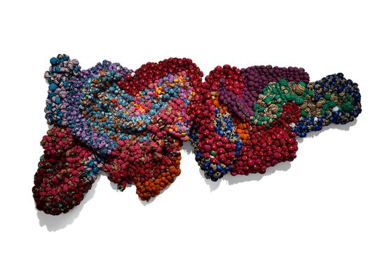 Complimentary Kisses by Samuel Nnorom contemporary artwork Textile