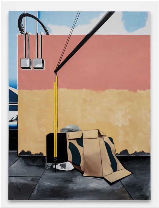 Untitled Wall with Cardboard Boxes by Wilhelm Sasnal contemporary artwork Painting