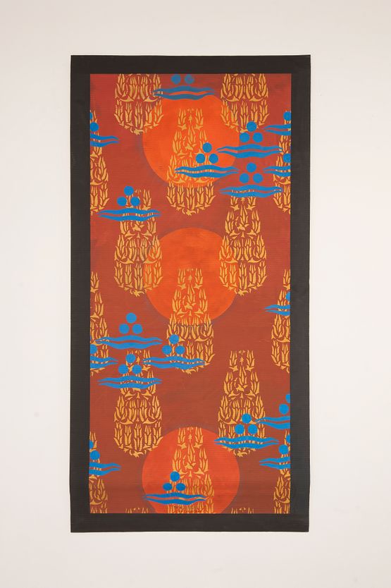 Bukhara floral pattern Ottoman tiger-stripe and cintamani 3 circles 3 circles by Chant Avedissian contemporary artwork Painting