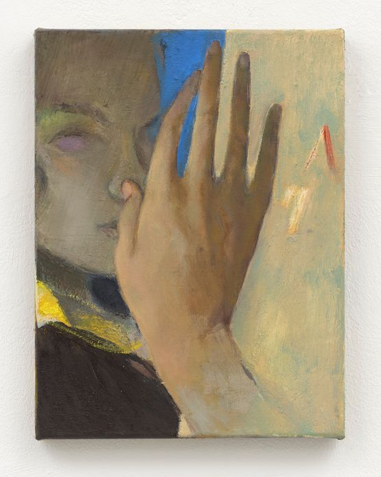 Portrait of a hand that reads Tarot by Justin De Verteuil contemporary artwork Painting