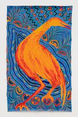 Bestiary Crane by Faith Wilding contemporary artwork painting