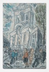 Christ Church Spitalfields Early Summer by Leon Kossoff contemporary artwork painting