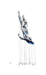 Self Portrait Falling Dogman by Jason Wee contemporary artwork painting