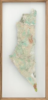 Palestine made of unfinished maps Palestina echa de mapas inconclusos by Chemi Rosado-seijo contemporary artwork painting